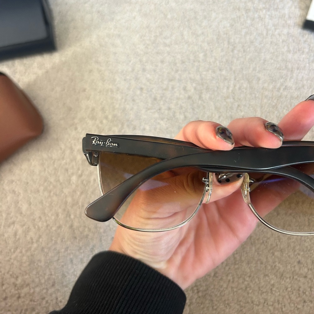 Ray-Ban Black and Brown Sunglasses